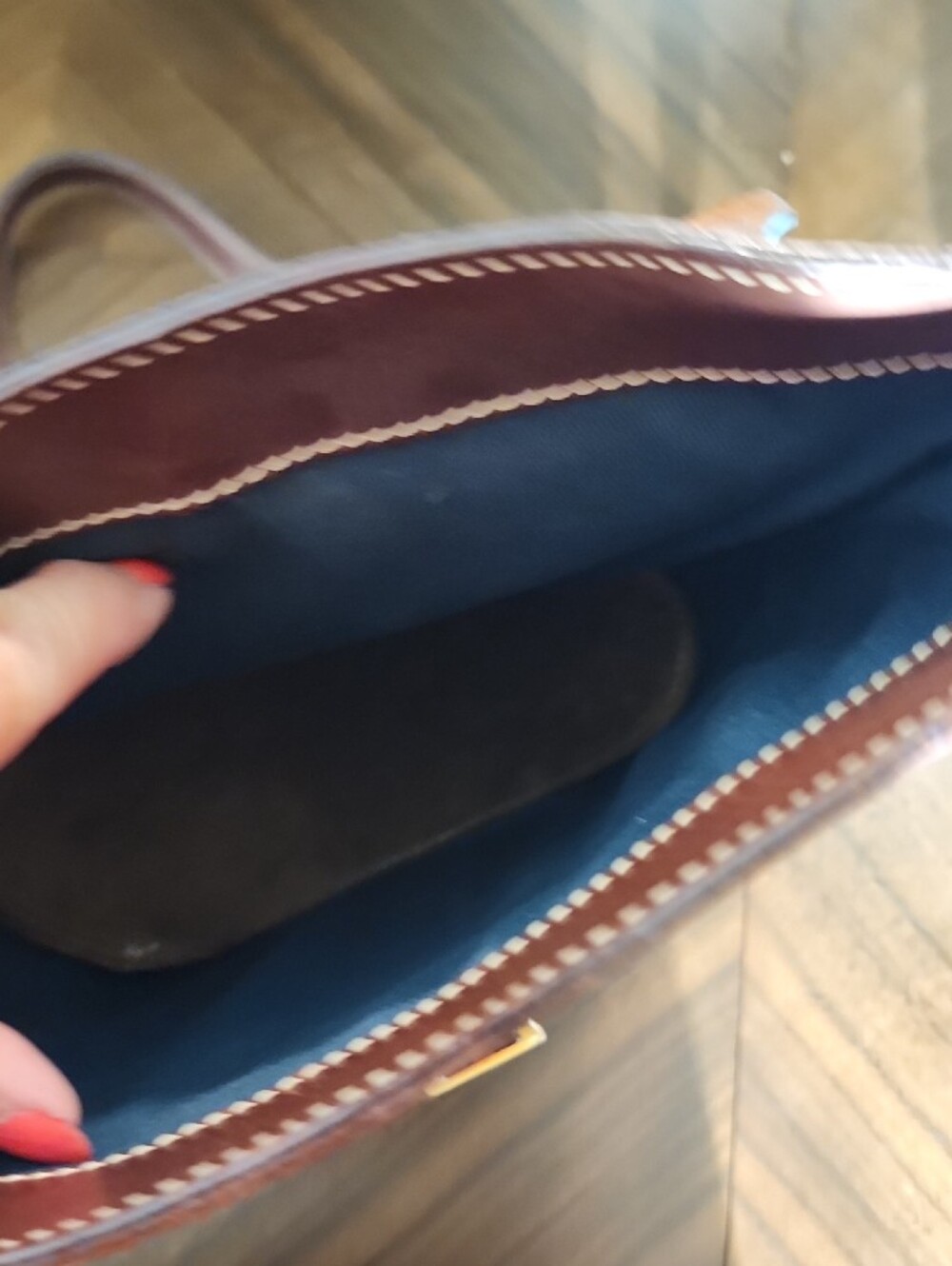 Dooney & Bourke Brown Leather Messenger Satchel with Buckle - Picture 13 of 16